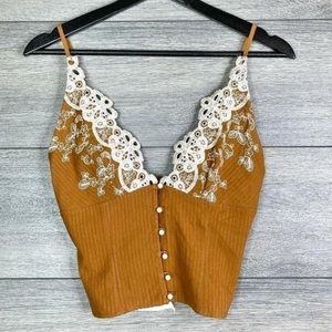 NEW Free People Sample Stevie Copper Cami Tank Top
